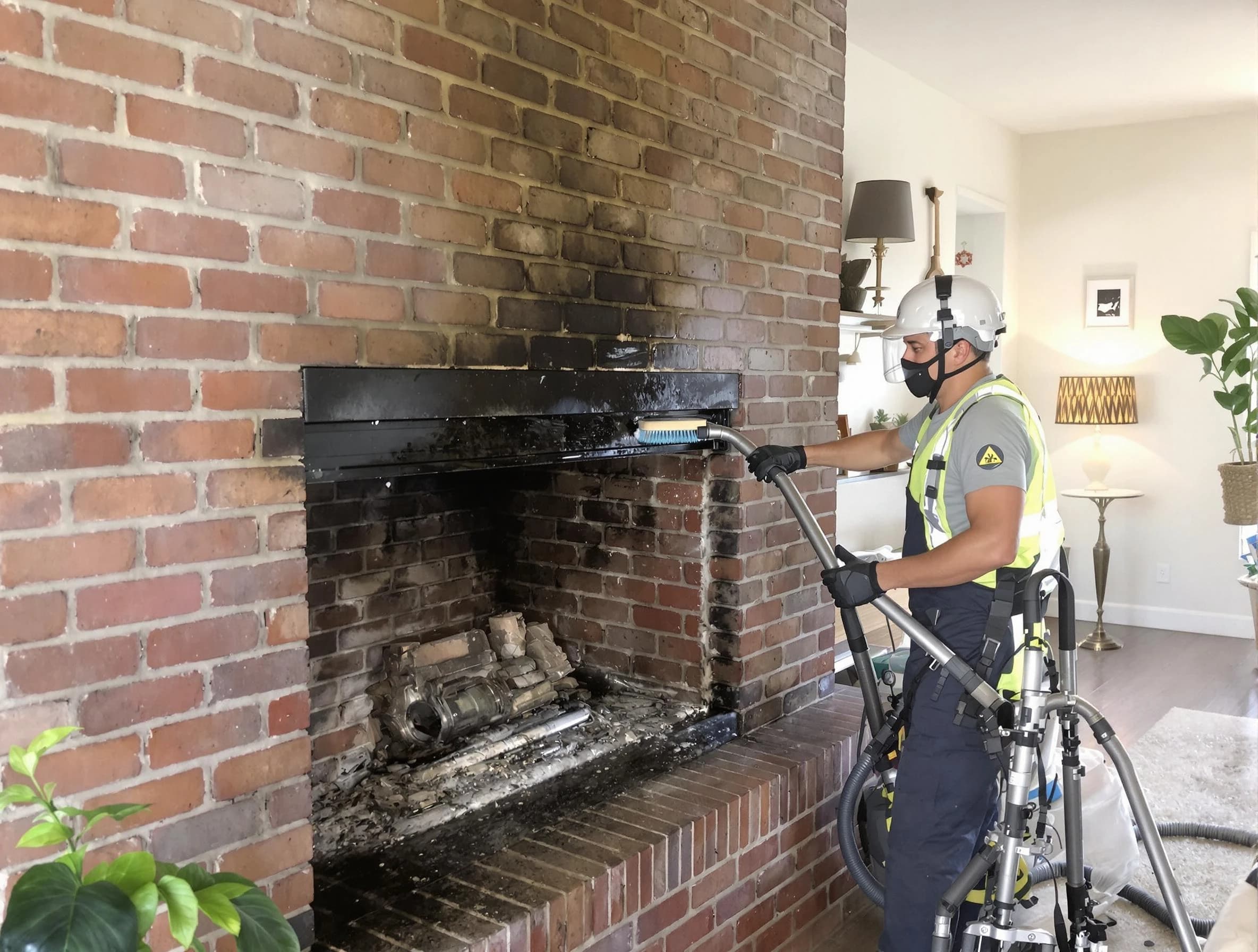 Sandy Springs Chimney Sweep providing fireplace cleaning services in Sandy Springs, GA