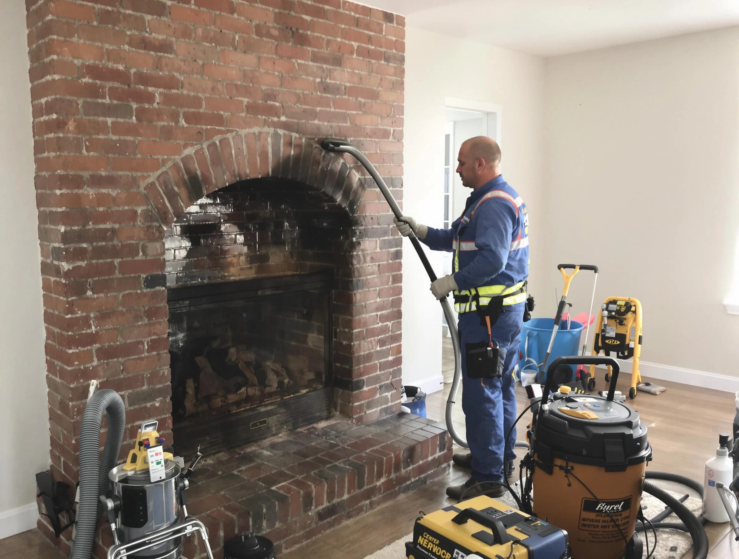 Sandy Springs Chimney Sweep expert performing detailed chimney sweep in Sandy Springs, GA