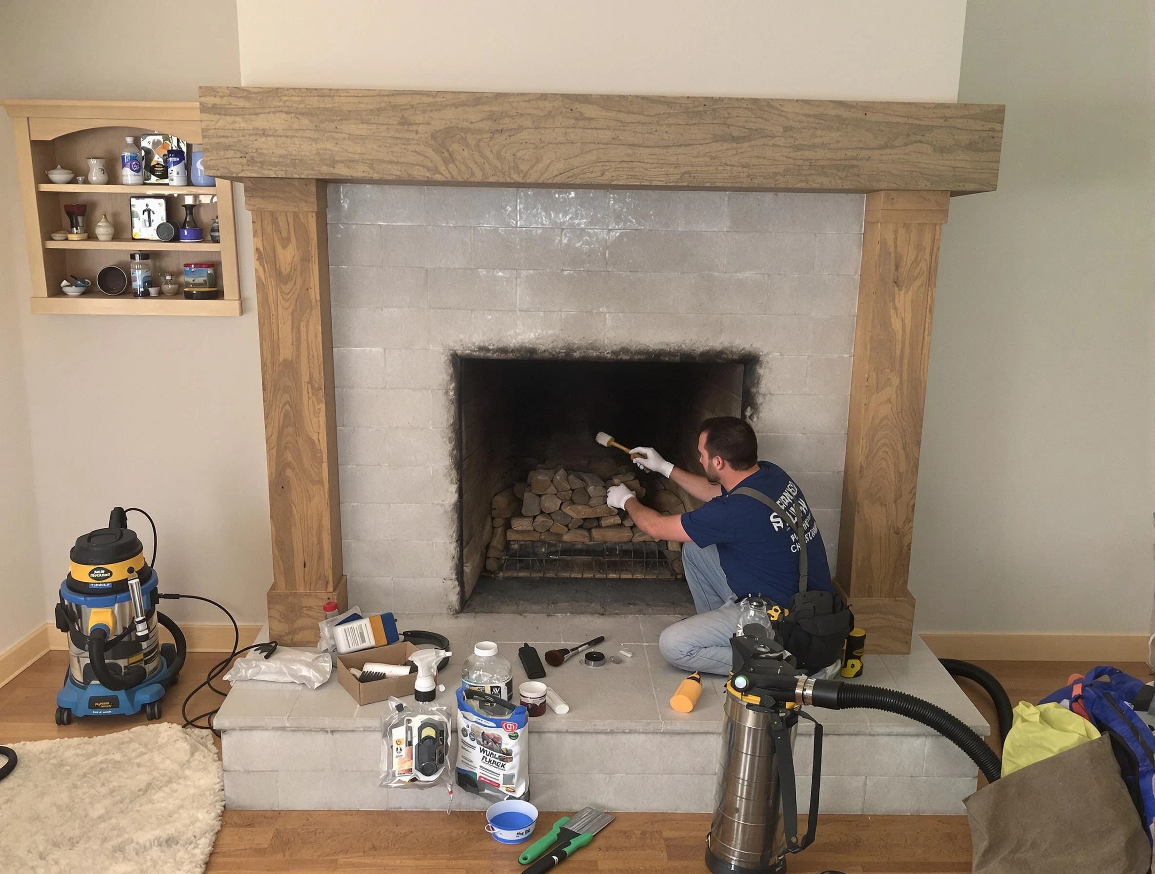 Detailed creosote removal process by Sandy Springs Chimney Sweep in Sandy Springs, GA