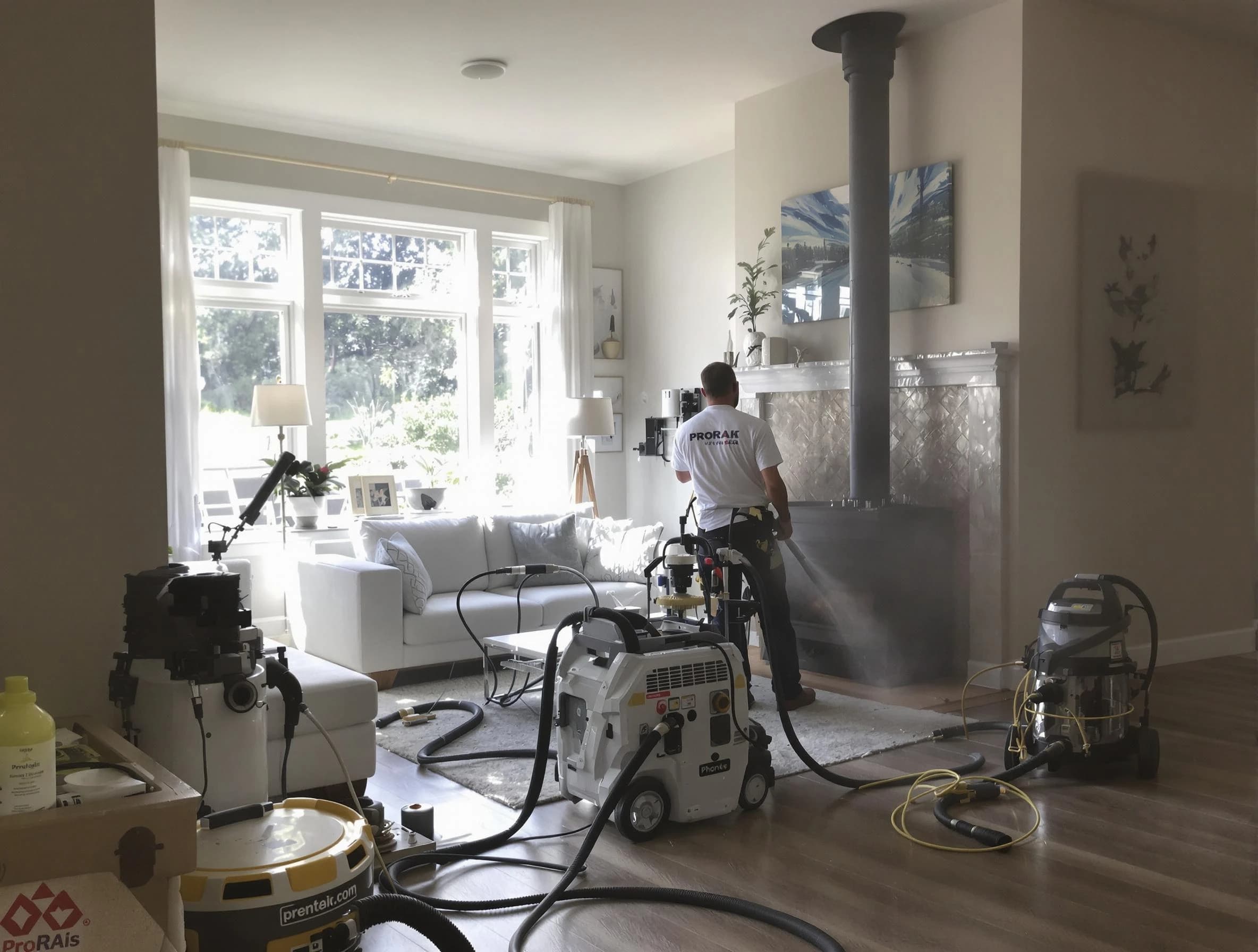 Soot removal service by Sandy Springs Chimney Sweep for a fireplace in Sandy Springs, GA