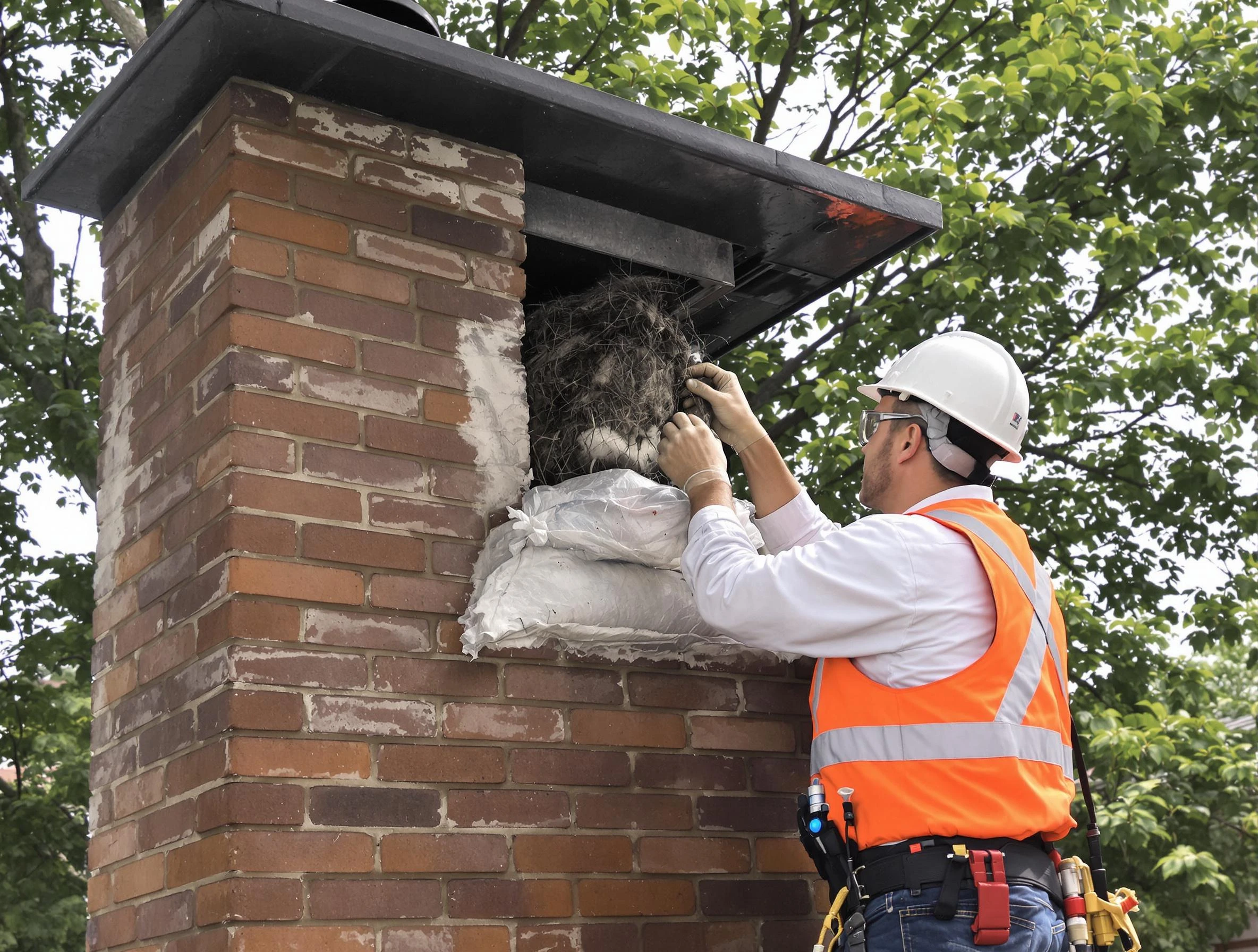 Humane removal of debris and animals by Sandy Springs Chimney Sweep in Sandy Springs, GA