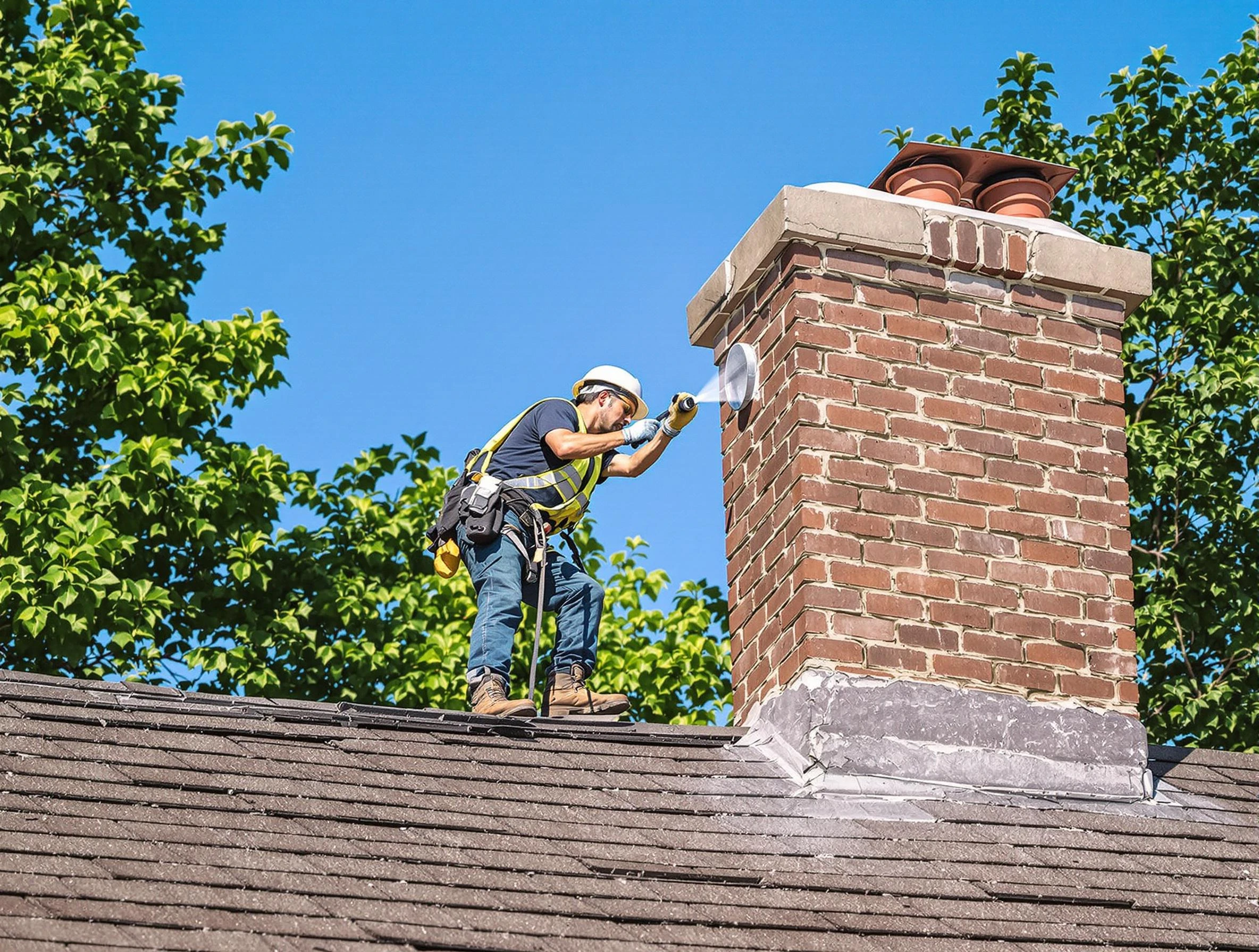 Sandy Springs Chimney Sweep performing an inspection with advanced tools in Sandy Springs, GA