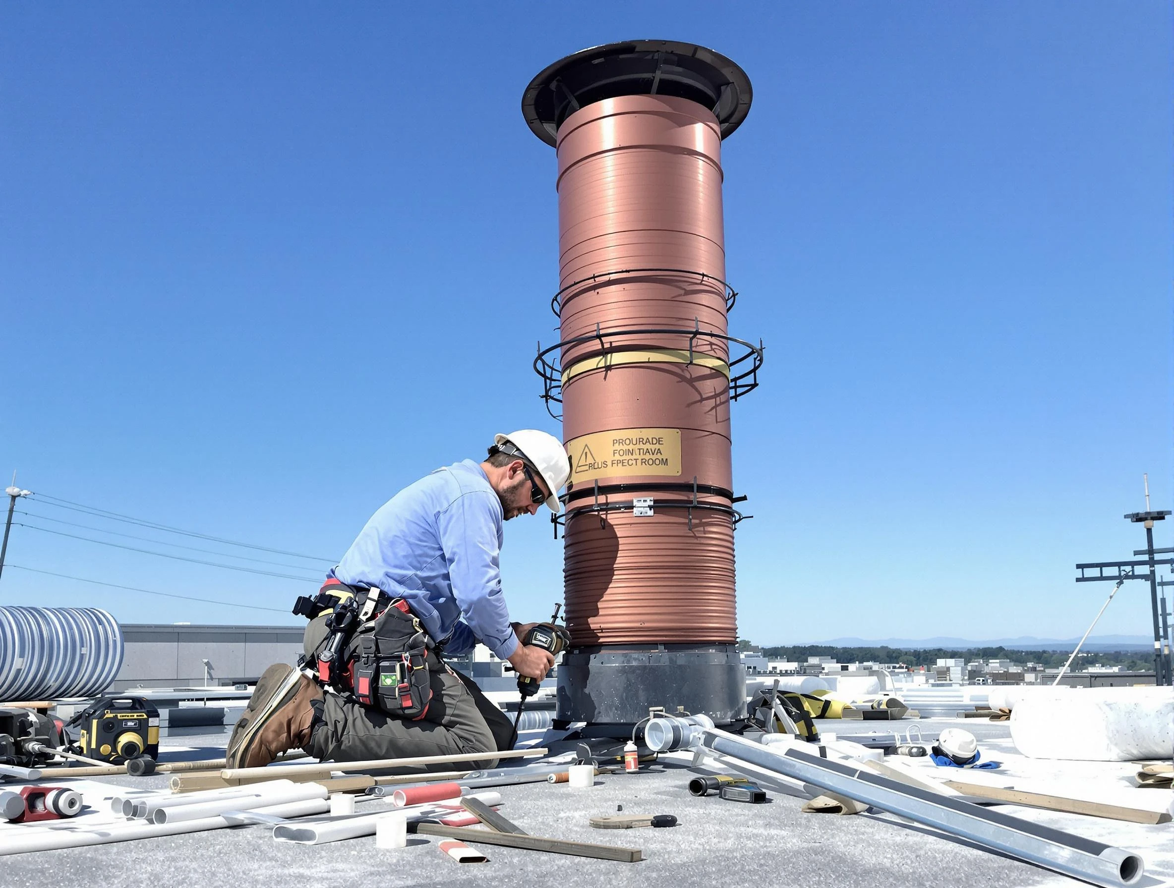Installed chimney liner by Sandy Springs Chimney Sweep in Sandy Springs, GA