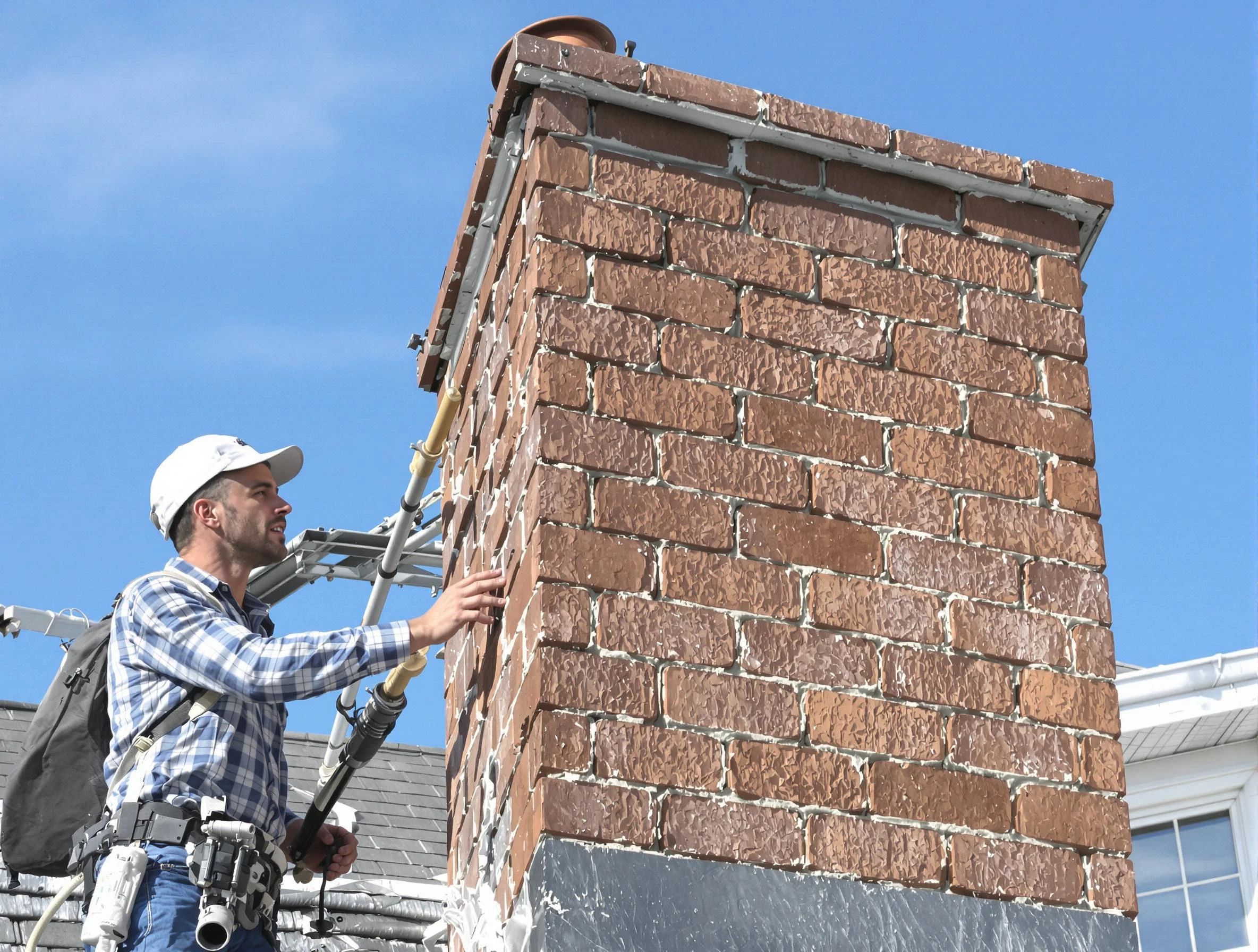 Brickwork for a chimney rebuild by Sandy Springs Chimney Sweep in Sandy Springs, GA