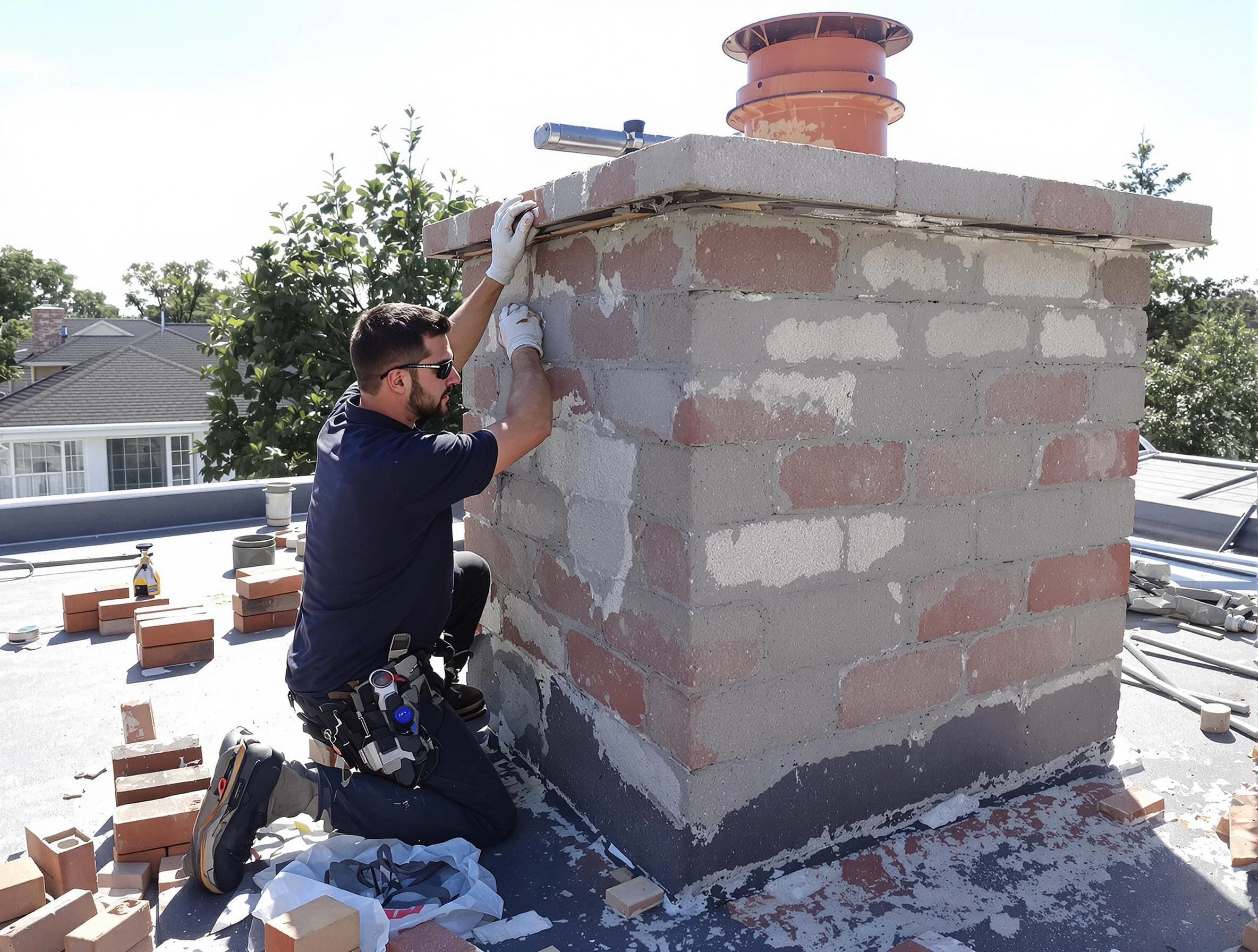 Advanced chimney repair process by Sandy Springs Chimney Sweep in Sandy Springs, GA