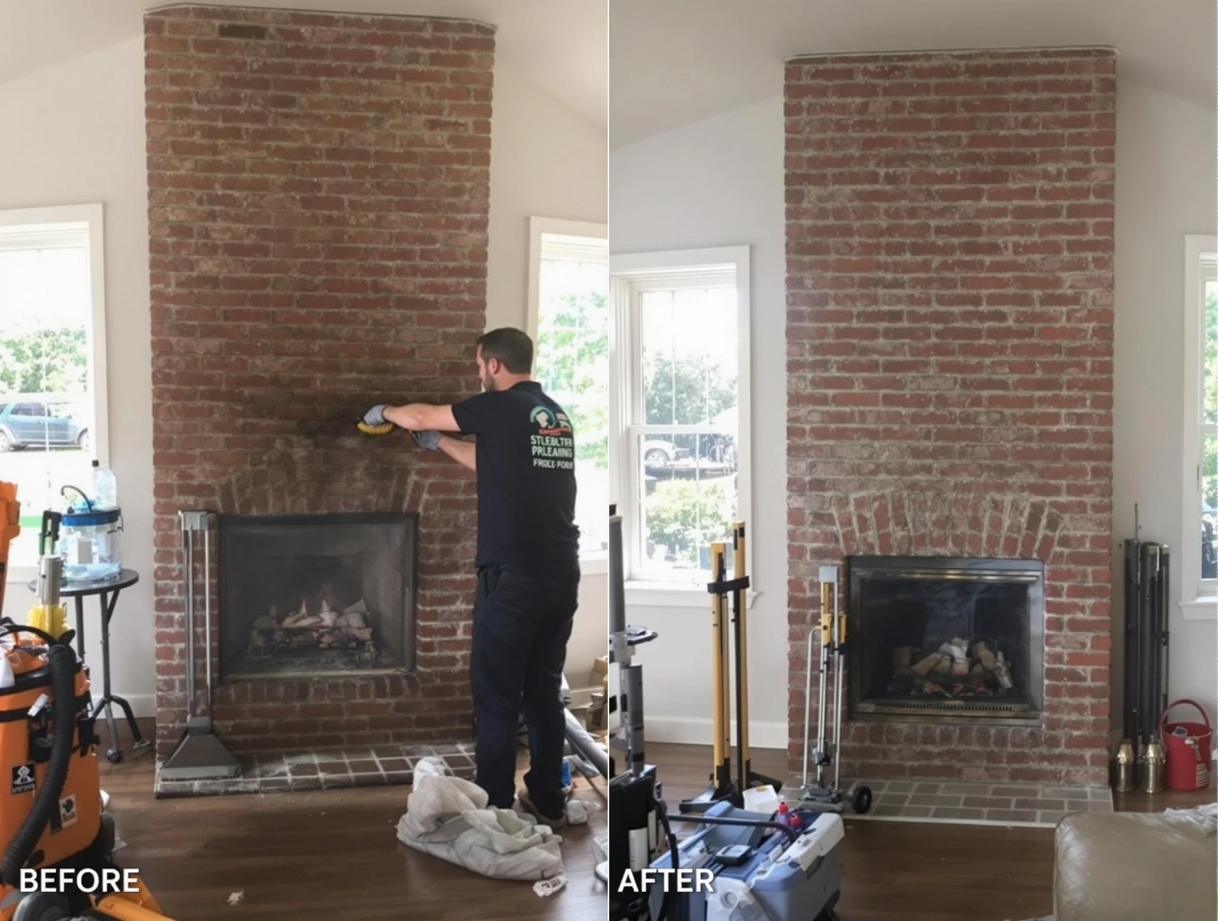 Finished chimney sweeping service by Sandy Springs Chimney Sweep in Sandy Springs, GA