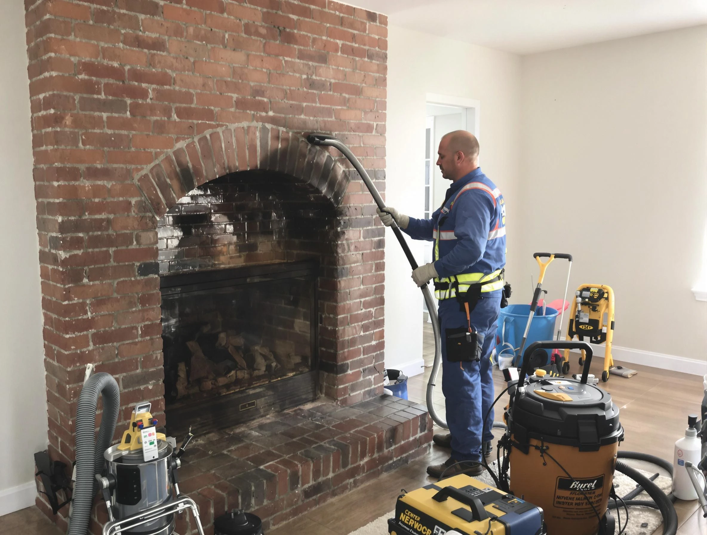 Sandy Springs Chimney Sweep expert performing detailed chimney sweep in Sandy Springs, GA