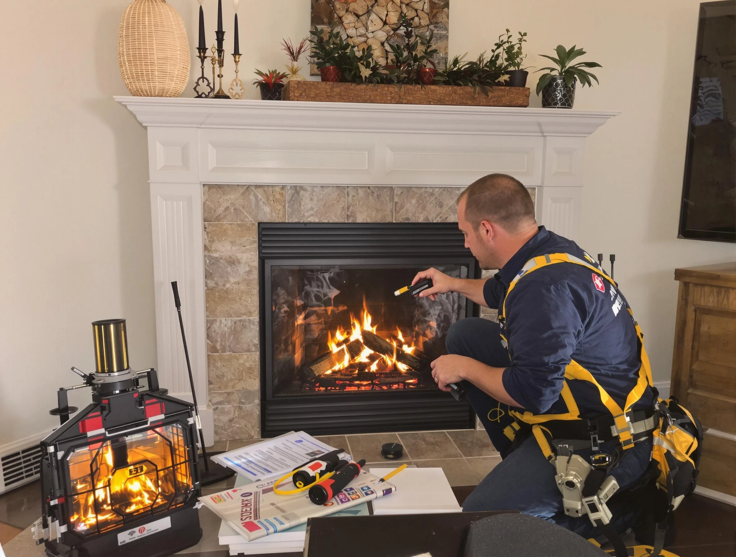 Safety-focused fireplace inspection by Sandy Springs Chimney Sweep in Sandy Springs, GA